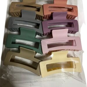 Multicolor Hair Claw Clip Set